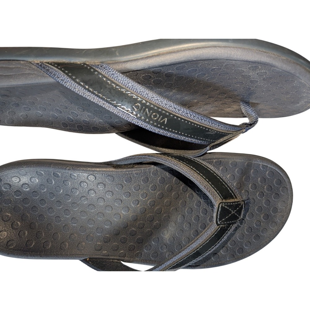 Vionic Tide Blue Orthotic Toe post thong Sandals Womens 9 archsupport Flip Flops
